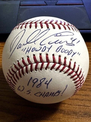 DARRELL EVANS 5 SIGNED AUTOGRAPHED OML BASEBALL!  Braves, Tigers!  HOWDY DOODY!