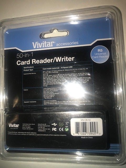 Vivitar 50 in 1 Card Reader/Writer R5 NIP