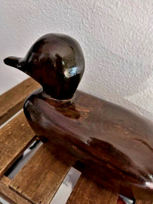 Vintage  Duck Decoy Signed By Artist Hand Carved r3s3