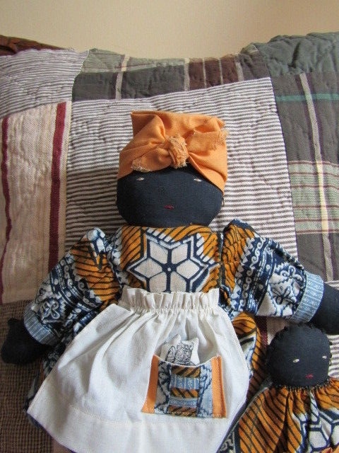 REDUCED!!!  Vintage Artisan made Cloth Doll
