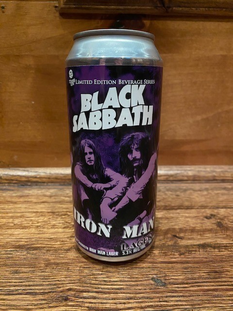 Black Sabbath Iron Man Lager Beer EMPTY CAN KnuckleBonz