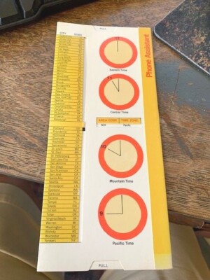 Vintage 1981 Phone Assistant Area Code and Time Zone Pamphlet GUC
