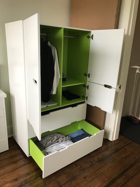 Kids Habitat Wardrobe In White Lime Green In Craigleith Edinburgh