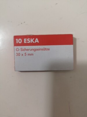Eska Feinsicherung 30x5mm G-Sicherungseinsätze 10 Stk. 800mA Glas Flink