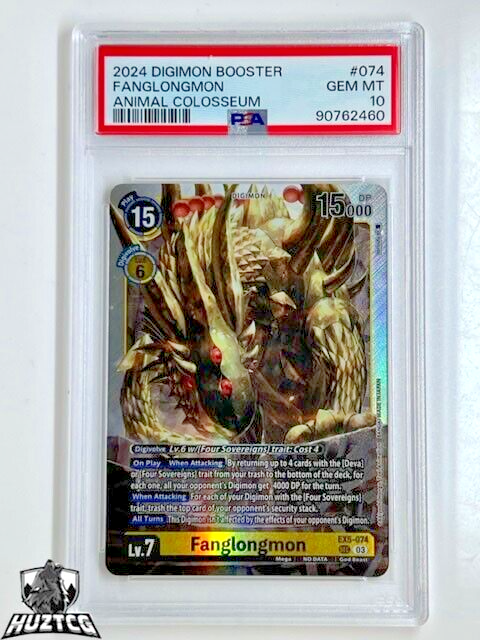 Digimon - Fanglongmon - EX5-074 - SEC - PSA 10 | eBay