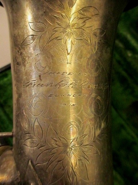 Vintage Frank Holton Elkhorn Wi Sax/Saxophone Eb Silver w/Case 1911 Ser # 13892