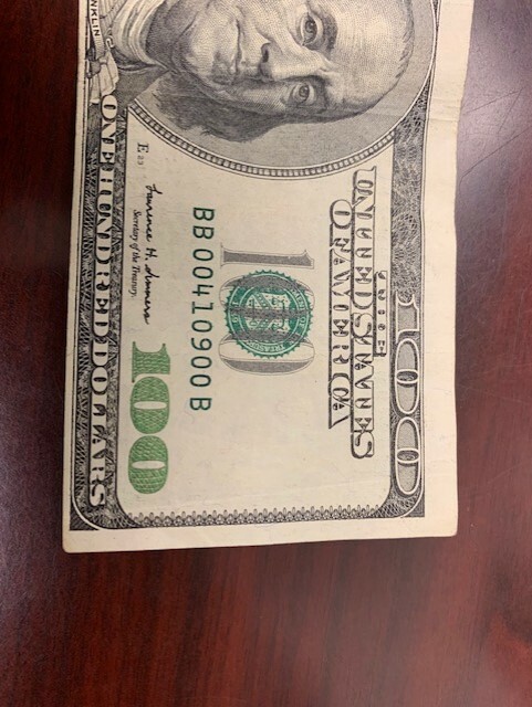 RARE ERROR NOTE 1999 $100 MISALIGNED