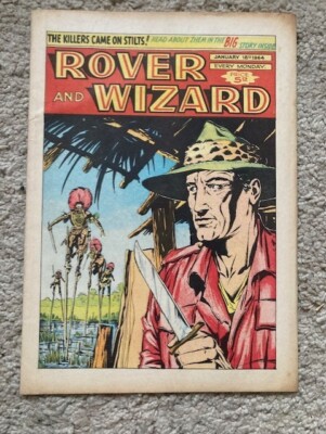 Vintage DC Thomson Rover and Wizard Comic Jan 18 1964 Nice Condition