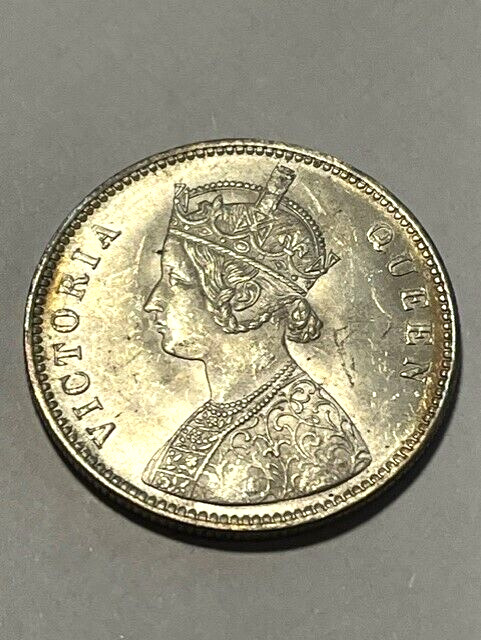 1862 British/India 1 Rupee Silver XF++ #12539