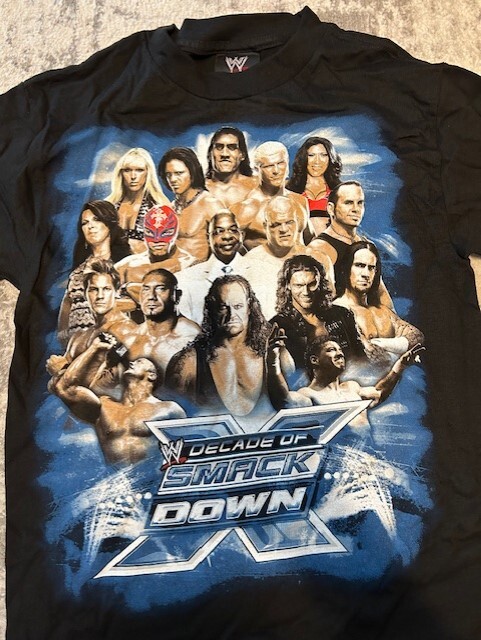 WWE 2009 Decade of Smackdown Boston 2-Sided Graphics T-Shirt