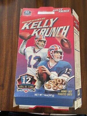 Super Rare Kelly Krunch Jim Kelly Cereal Box Buffalo Bills 