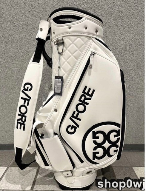 G FORE Caddy Bag Golf Bag White New with tags PU 4.5kg From