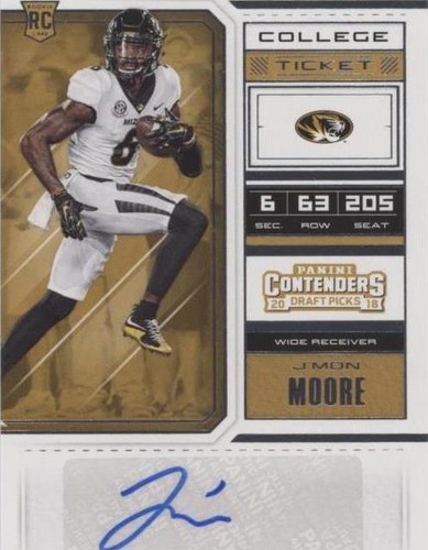 2018 Panini Contenders Draft Picks J'Mon Moore #160
