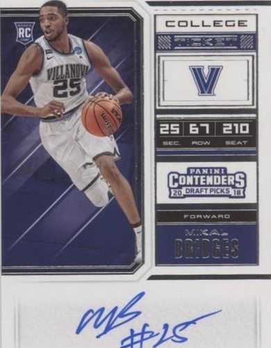 2018 Panini Contenders Draft Picks - Mikal Bridges #60