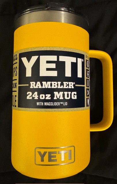YETI ALPINE YELLOW 24oz Rambler Mug Tumbler LIMITED EDITION