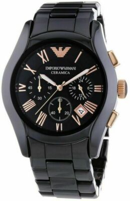 EMPORIO ARMANI Ceramica 腕時計 Emporio Armani Ceramica Ceramic Chronograph Watch | eBay