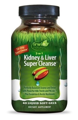 Irwin Naturals Kidney & Liver Super Cleanse 60 Liquid Softgel