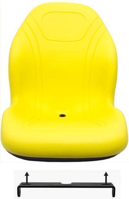 John Deere Yellow Seat w/bracket Fits 425 445 455 4100 4115 Replaces AM879503