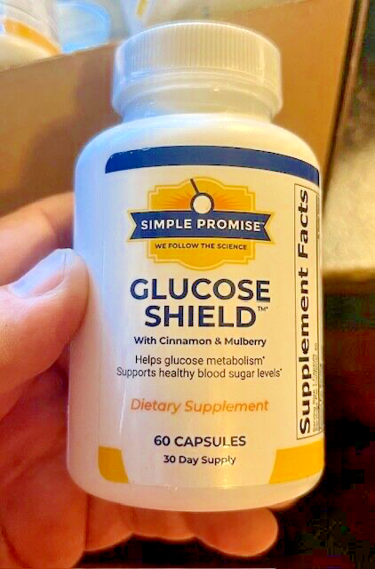Simple Promise GLUCOSE SHIELD (60 Caps), with Cinnamon & Mulberry - 11/26 - NIB!