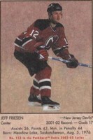 2002-03 In the Game Parkhurst Retro - Jeff Friesen #153