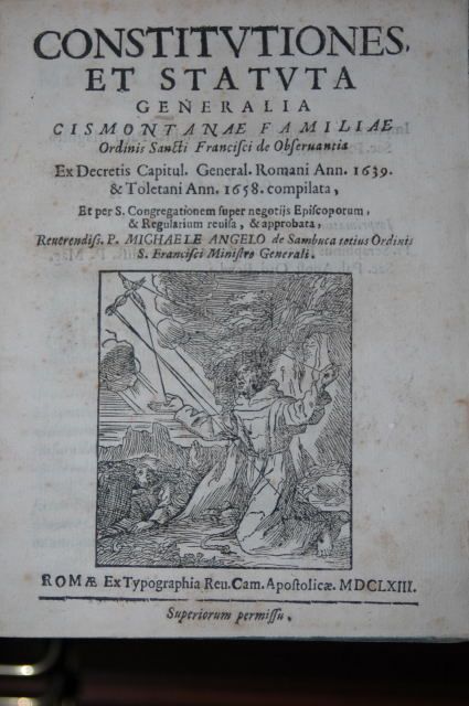 Constitutiones Et Statuta Generalia Cismontanae Familiae Ordinis Sancti Francisc