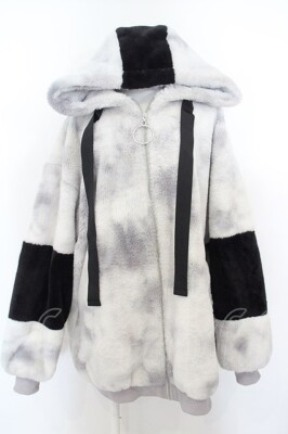 Travas Tokyo / Drip Logo Faux Fur Hoodie F O-24-03-23-081-Pu