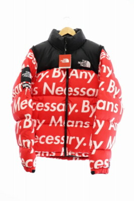 Supreme The North Face Any Means Necessary Nuptse Jacket Red