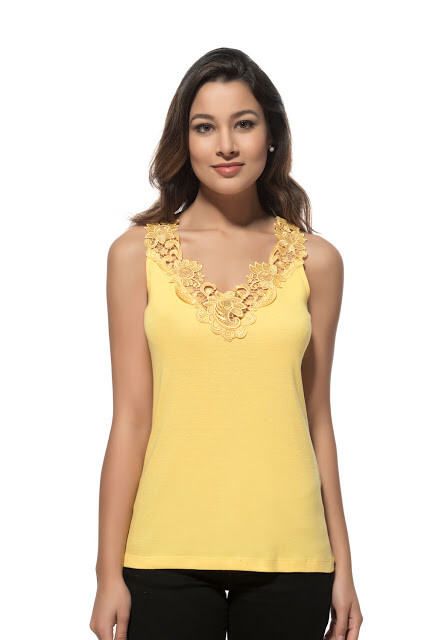 Wome's Tank Top Camisole with Lovely Lace Trim Style Soft Sexy Sport Yoga