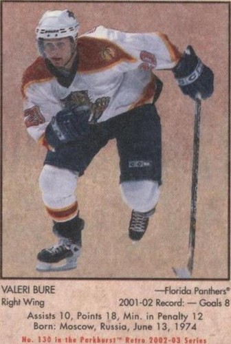 2002-03 In the Game Parkhurst Retro - Valeri Bure #130