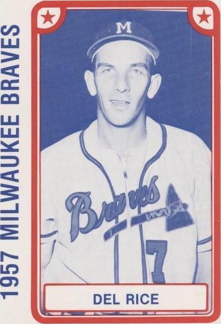 1980 TCMA 1957 Milwaukee Braves - Del Rice #1980-022