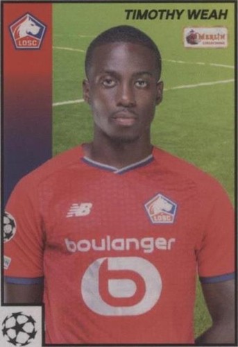 2021-22 Topps Merlin's Heritage 97 UCL Timothy Weah #89