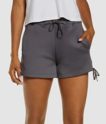 $89 Blanc Noir Womens Gray Solid Lace Up Shorts Size S