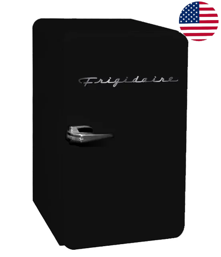 Black 3.2 Cu. ft. Retro Compact Refrigerator w/Side Bottle Opener, US