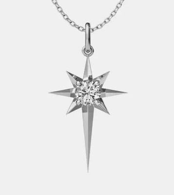 2C Round  Lab-Created Diamond Valentine Pendant 14K White Gold Plated For Love