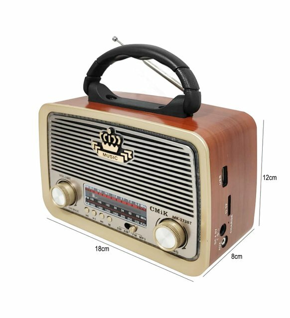 Radio Portatile Ricaricabile Am Fm Sw Mp3 Usb Microsd Bluetooth Mk-173bt sus
