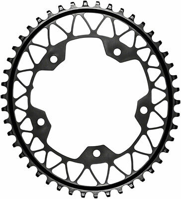 Rocket Alloy Ramped Chainring 130mm 5 Bolt 54t Black//silver for sale online