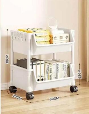 Trolley Bookshelf Kitchen Storage Rack Corner Narrow Slit Cabinet Home Organizer