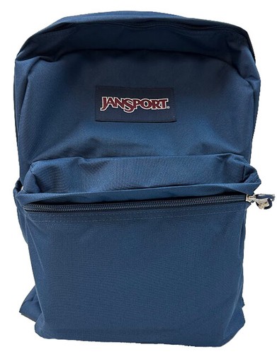 

Рюкзак Jansport Superbreak Plus темно-синего цвета с чехлом для ноутбука, 26 л — JS0A4QUE003, Navy