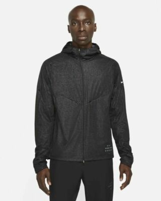 NIKE RUNNING DIVISION ナイキ　ナイロンジャケット Nike Run Division Mens Running Jacket Black Size XL