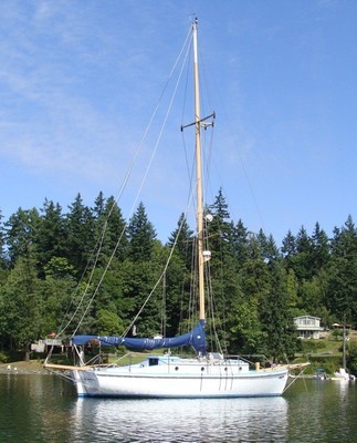 Atkins wooden sailboat 34 ft