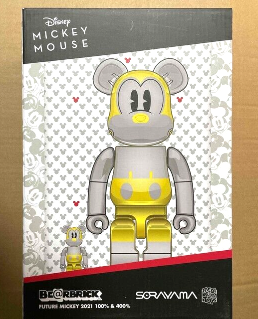 MEDICOM TOY BE@RBRICK FUTURE MICKEY 2021 100% & 400 MEDICOM TOY BE@RBRICK FUTURE MICKEY 2021 100% & 400
