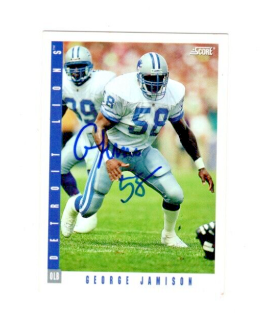 George Jamison Detroit Lions signed autographed 1993 Score