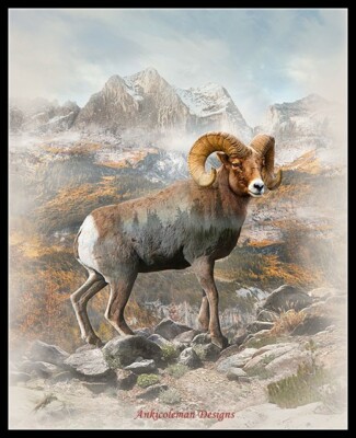 Chart Needlework DIY - Counted Cross Stitch Patterns - Bighorn Sheep