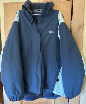 EOUS Equestrian Winter Jacket Nautical Blue & Aqua Womens Size XL