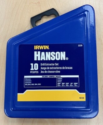 NEW IRWIN Hanson 10pc Drill Extractor Set (11119) US Free Shipping