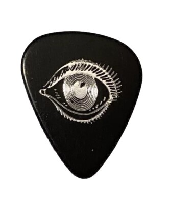 Vintage Guitar Pick-D Andrea AD-Libs -EYE PICK -Black w/Silver- Medium-Unused