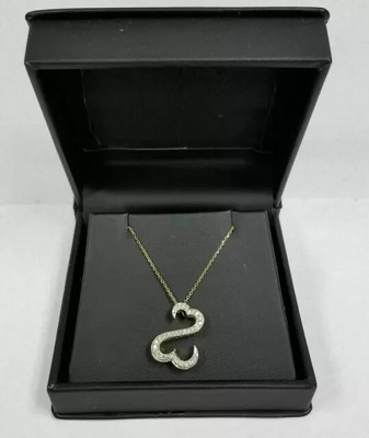 2Ct Round Lab Created Diamond Heart Pendant Necklaces 14K Yellow Gold Plated