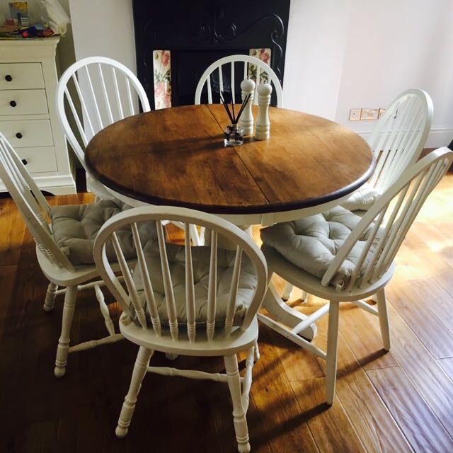 Shabby Chic dining table and 6 x chairs in Mossley Hill, Merseyside