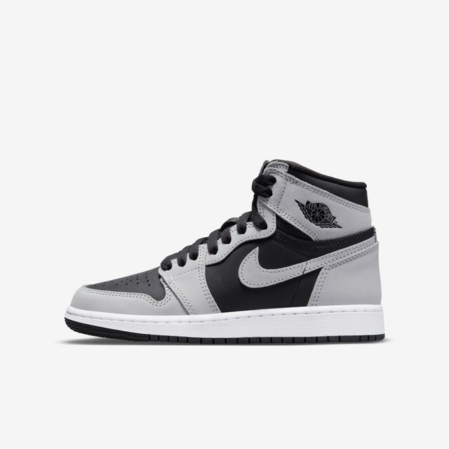 

Кроссовки Nike Air Jordan 1 Retro High OG Shadow 2.0 GS 575441-035, Black/light smoke grey-white, Air Jordan 1