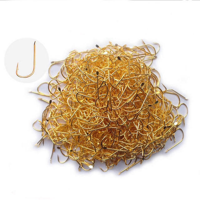 gold color fishing hooks 1-8 # size fishing equipment